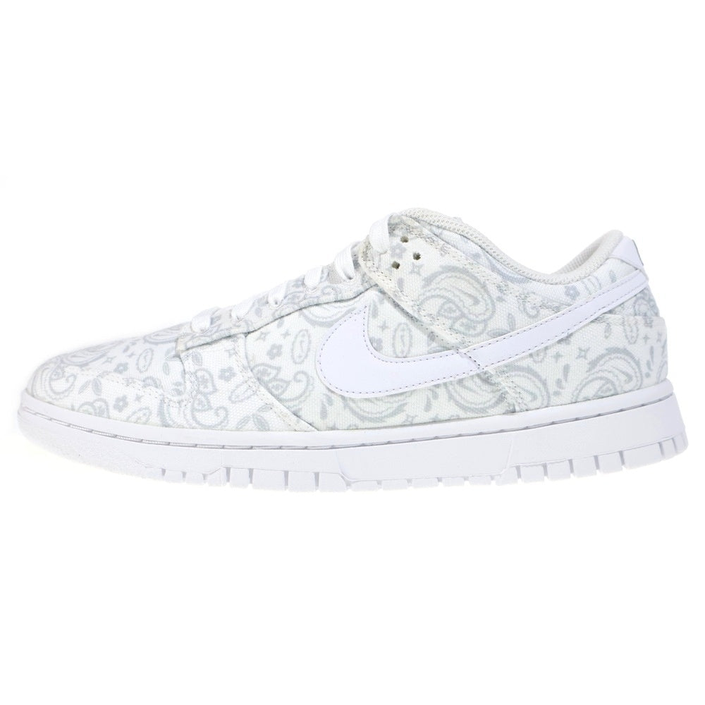 NIKE(ナイキ) WMNS DUNK LOW ESS ダンク ペイズリー ローカットスニーカー ホワイト/グレー US11/28cm DJ9955-100