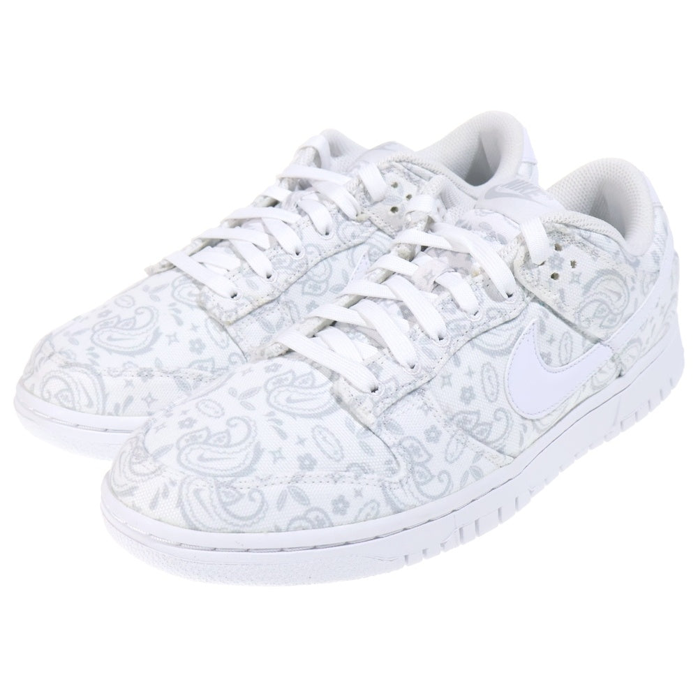 NIKE(ナイキ) WMNS DUNK LOW ESS ダンク ペイズリー ローカットスニーカー ホワイト/グレー US11/28cm DJ9955-100