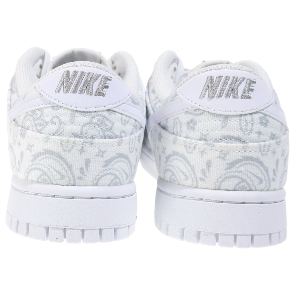 NIKE(ナイキ) WMNS DUNK LOW ESS ダンク ペイズリー ローカットスニーカー ホワイト/グレー US11/28cm DJ9955-100
