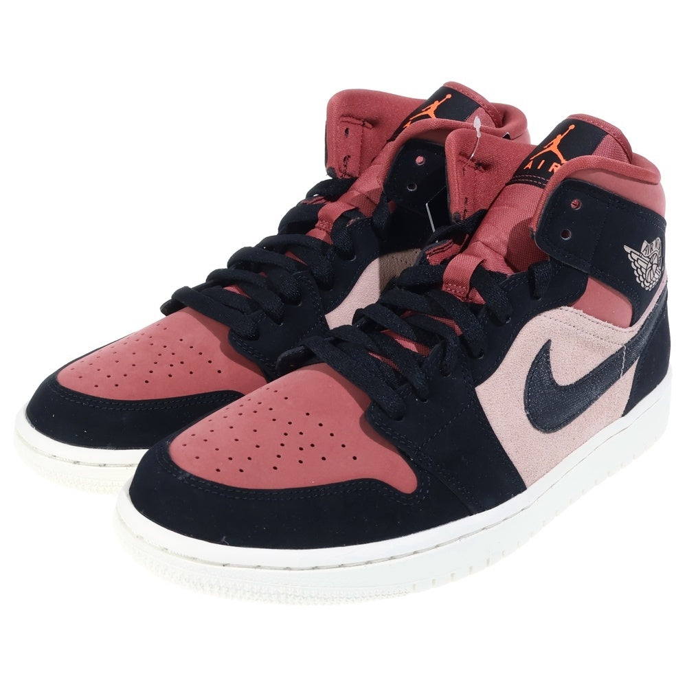 NIKE(ナイキ) WMNS AIR JORDAN 1 MID エアジョーダン ミッドカットスニーカー ブラック/ピンク US11/28cm BQ6472-202