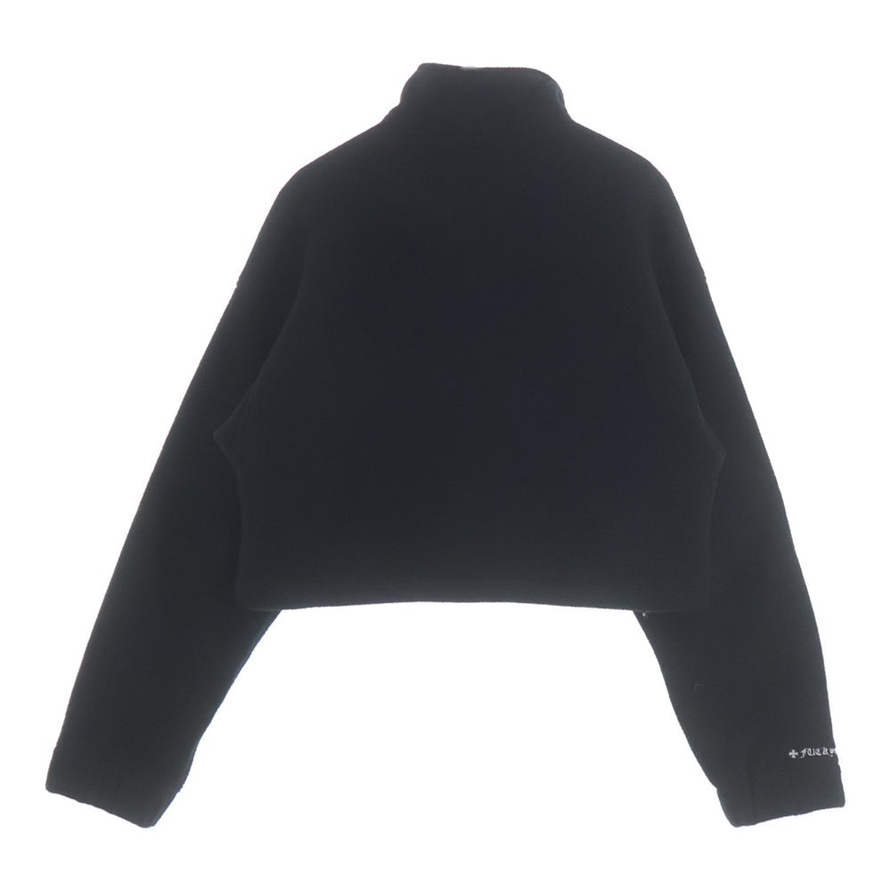 CHROME HEARTS(クロムハーツ) YNOT MUFFINMAN FLC HLF ホースシュー ダガーZIP ハーフジップ クロップド フリースジャケット レディース ブラック