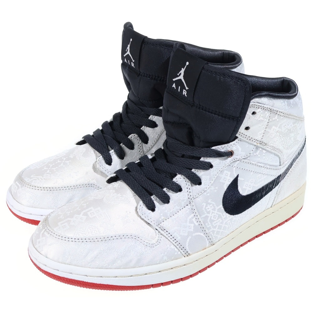NIKE(ナイキ) ×CLOT AIR JORDAN 1 MID SE FEARLESS GC クロット エアジョーダン1 フィアレス ミッドカットスニーカー ホワイト US10/28cm CU2804-100