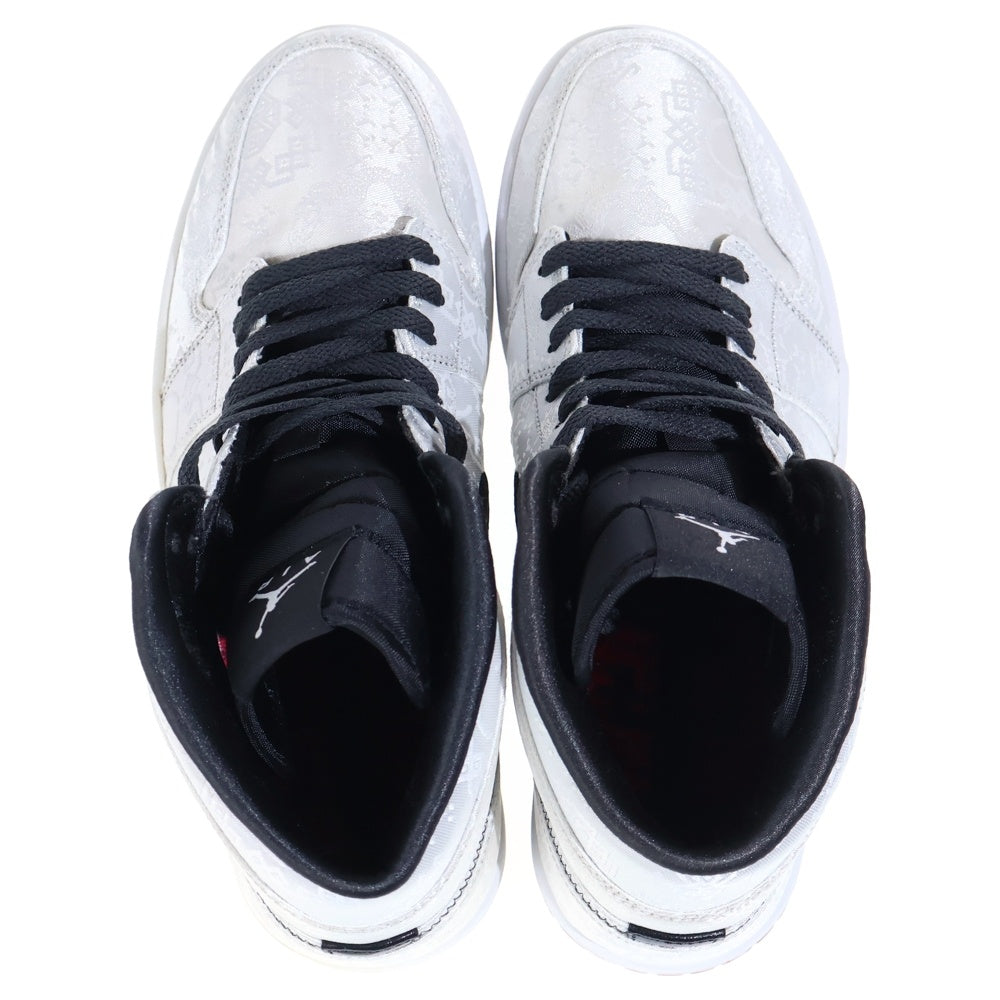 NIKE(ナイキ) ×CLOT AIR JORDAN 1 MID SE FEARLESS GC クロット エアジョーダン1 フィアレス ミッドカットスニーカー ホワイト US10/28cm CU2804-100
