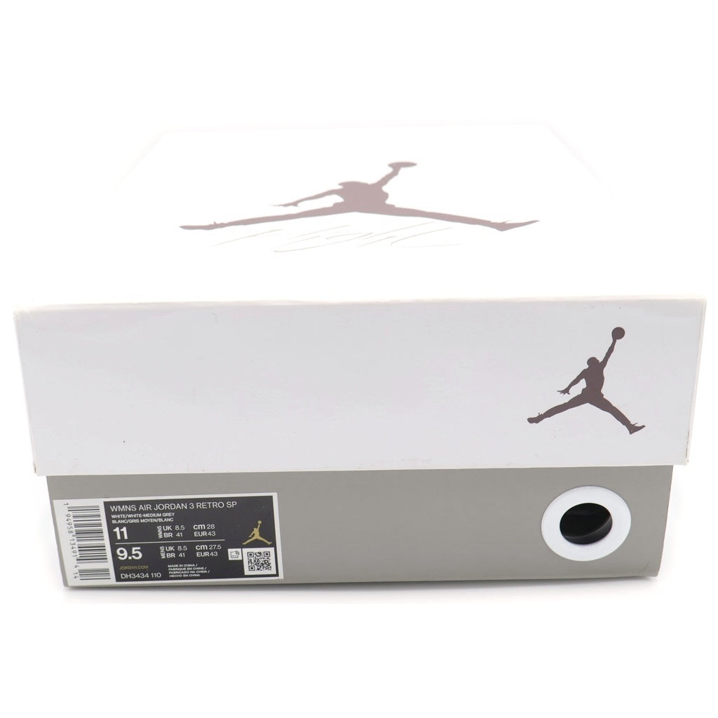 NIKE(ナイキ) ×A MA MANIERE AIR JORDAN 3 RETRO SP アママニエール エアジョーダン 3 レトロ ミッドカットスニーカー ホワイト/ベージュ US11/28cm DH3434-110