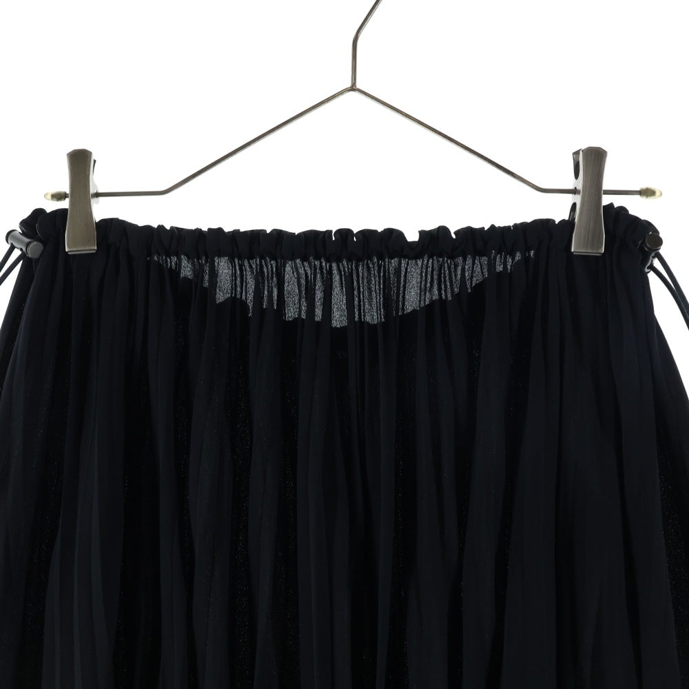 BALENCIAGA(バレンシアガ) ドローストリング プリーツ ミディアムスカート レディース ブラック 704365