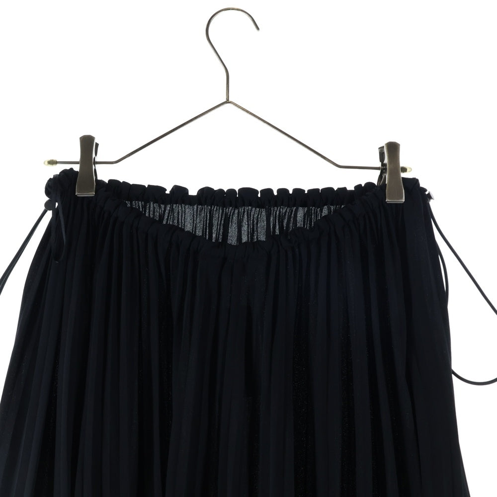 BALENCIAGA(バレンシアガ) ドローストリング プリーツ ミディアムスカート レディース ブラック 704365