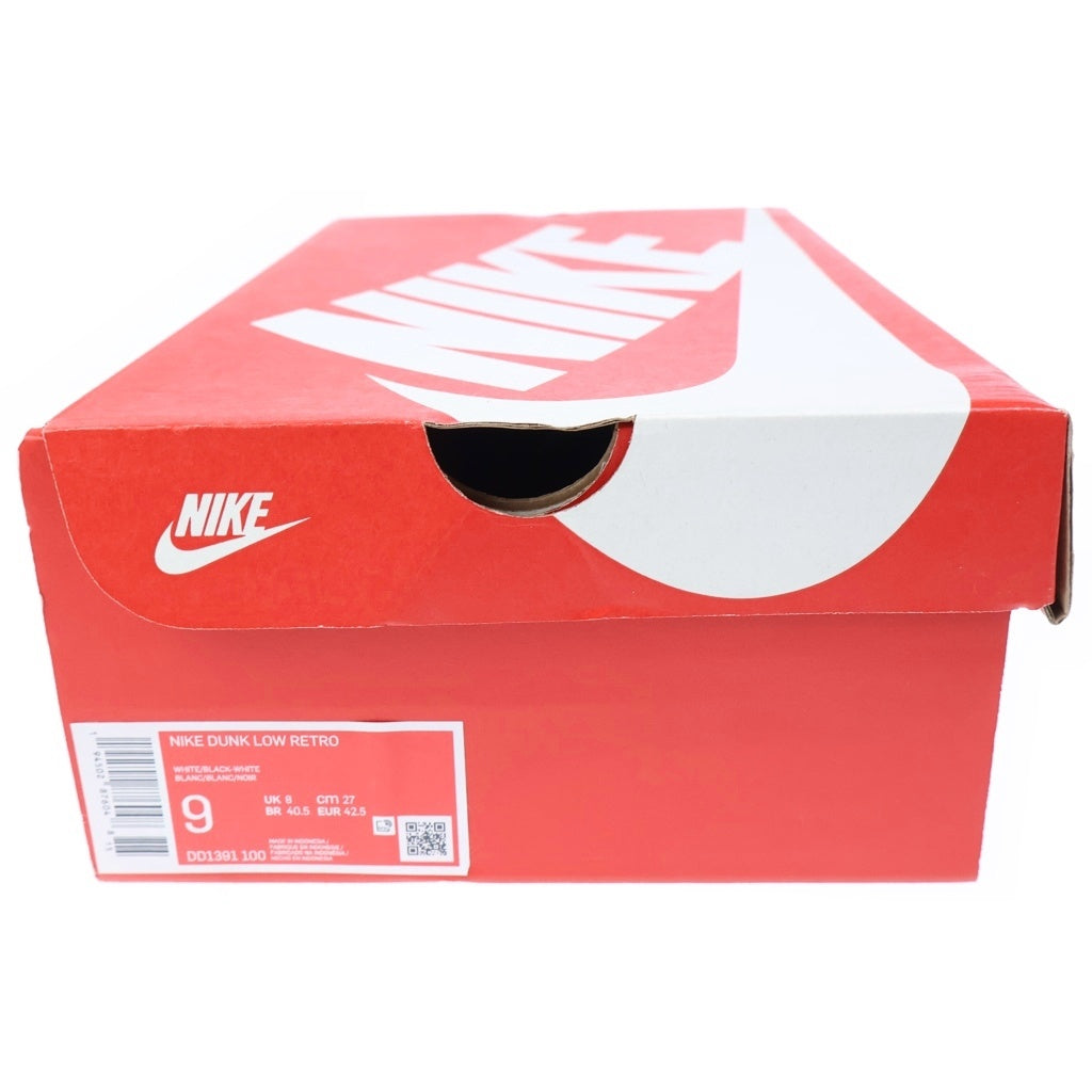 NIKE(ナイキ) DUNK LOW RETRO PANDA ダンク パンダ ローカットスニーカー ブラック/ホワイト US9/27cm DD1391-100