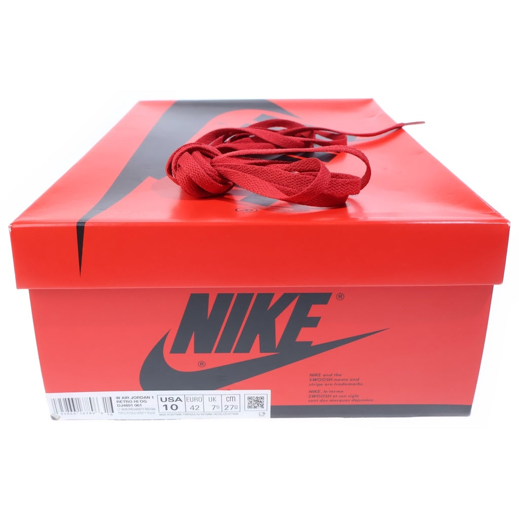 NIKE(ナイキ) WMNS AIR JORDAN 1 RETRO HIGH OG VARSITY RED ウィメンズ エアジョーダン 1 バーシティレッド ハイカットスニーカー レッド/ホワイト US10/27cm DJ4891-061 レディース