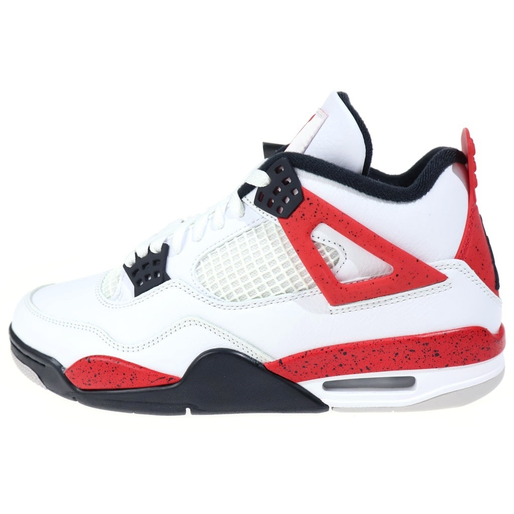 NIKE(ナイキ) AIR JORDAN 4 RETRO RED CEMENT エアジョーダン レトロ レッドセメント ミッドカットスニーカー ホワイト/レッド US9/27cm DH6927-161