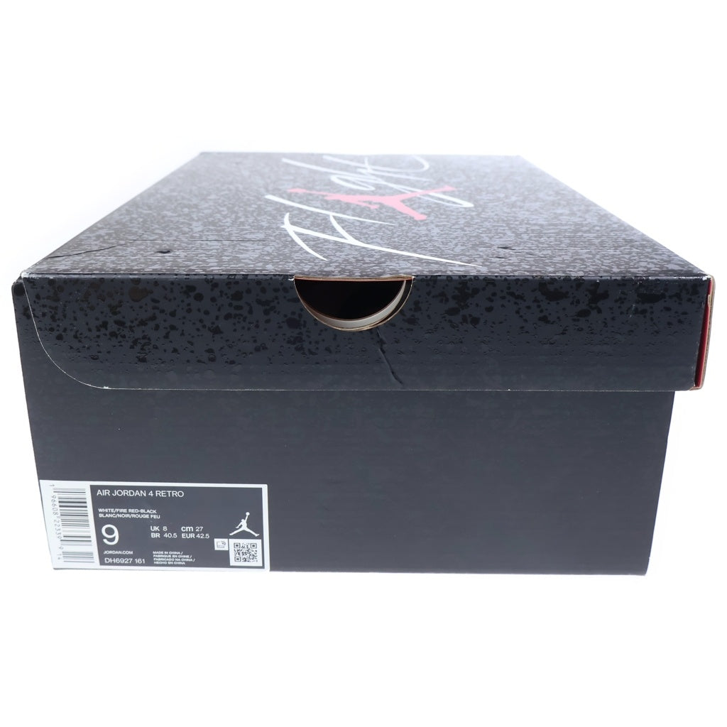 NIKE(ナイキ) AIR JORDAN 4 RETRO RED CEMENT エアジョーダン レトロ レッドセメント ミッドカットスニーカー ホワイト/レッド US9/27cm DH6927-161