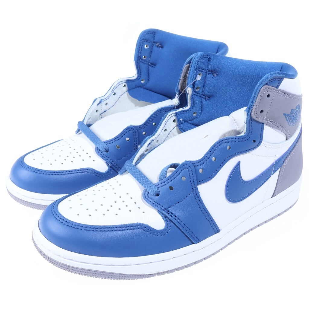 NIKE(ナイキ) AIR JORDAN 1 HIGH OG TRUE BLUE エアジョーダン1 トゥルーブルー ハイカットスニーカー ブルー/グレー US9/27cm DZ5485-410