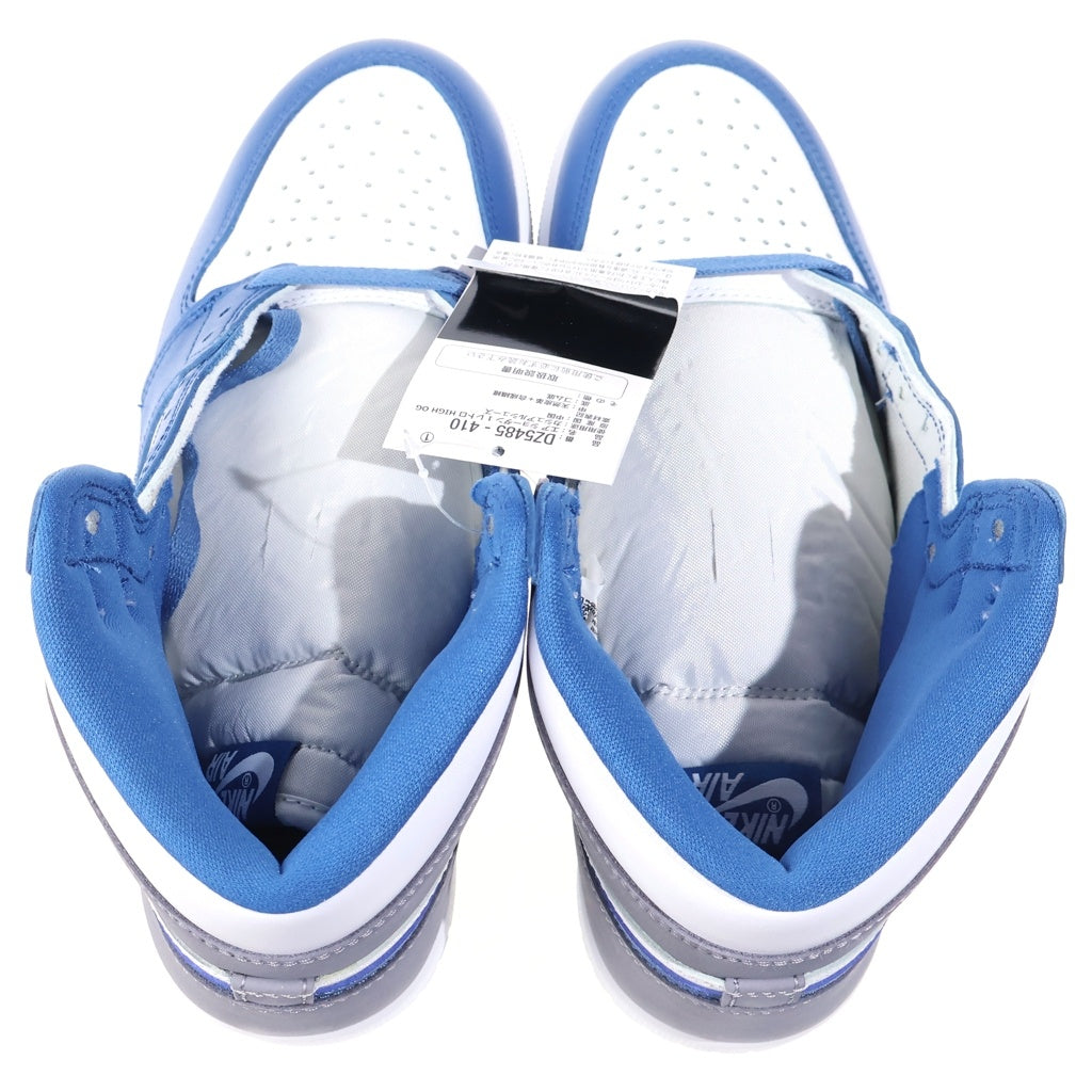 NIKE(ナイキ) AIR JORDAN 1 HIGH OG TRUE BLUE エアジョーダン1 トゥルーブルー ハイカットスニーカー ブルー/グレー US9/27cm DZ5485-410