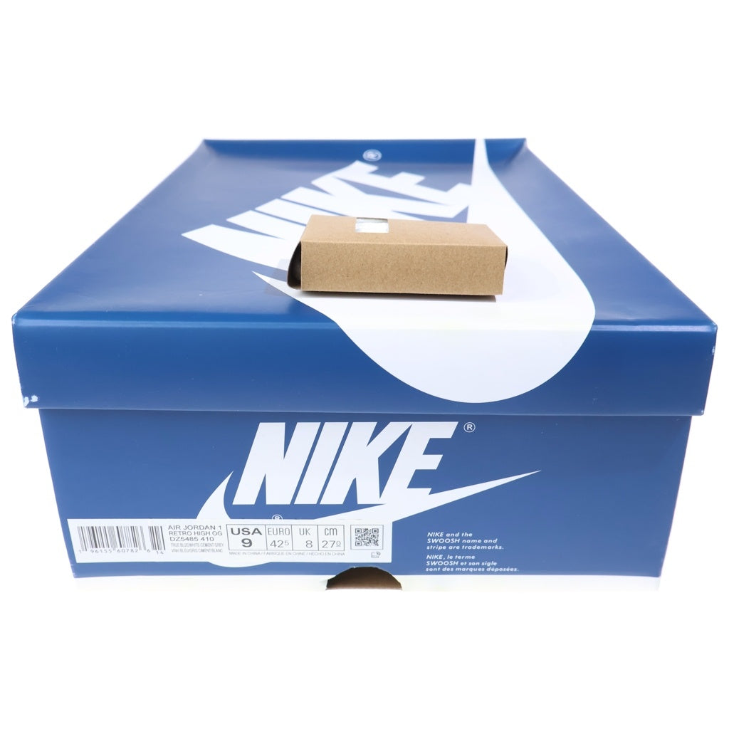 NIKE(ナイキ) AIR JORDAN 1 HIGH OG TRUE BLUE エアジョーダン1 トゥルーブルー ハイカットスニーカー ブルー/グレー US9/27cm DZ5485-410