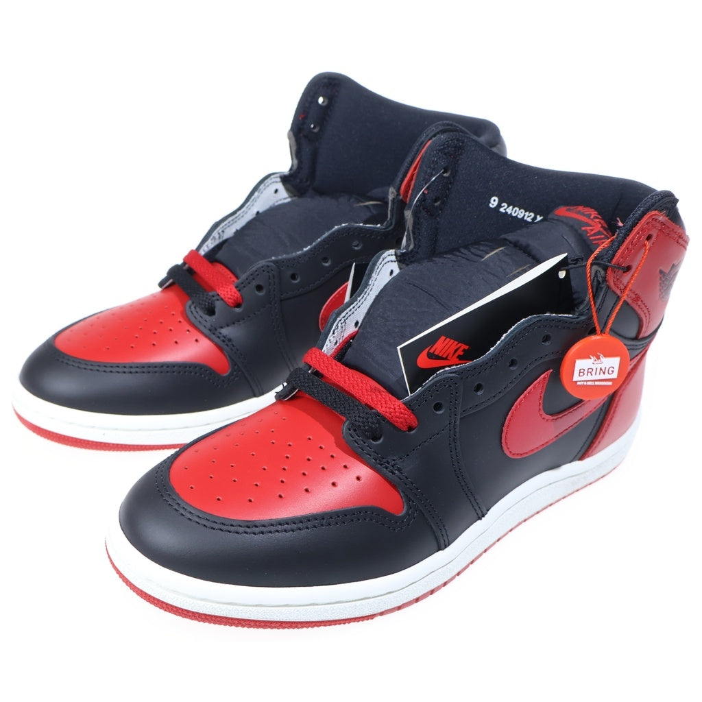 NIKE(ナイキ) AIR JORDAN 1 HIGH 85 BRED エアジョーダン1 85 ブレッド ハイカットスニーカー ブラック/レッド US9/27cm HV6674-067