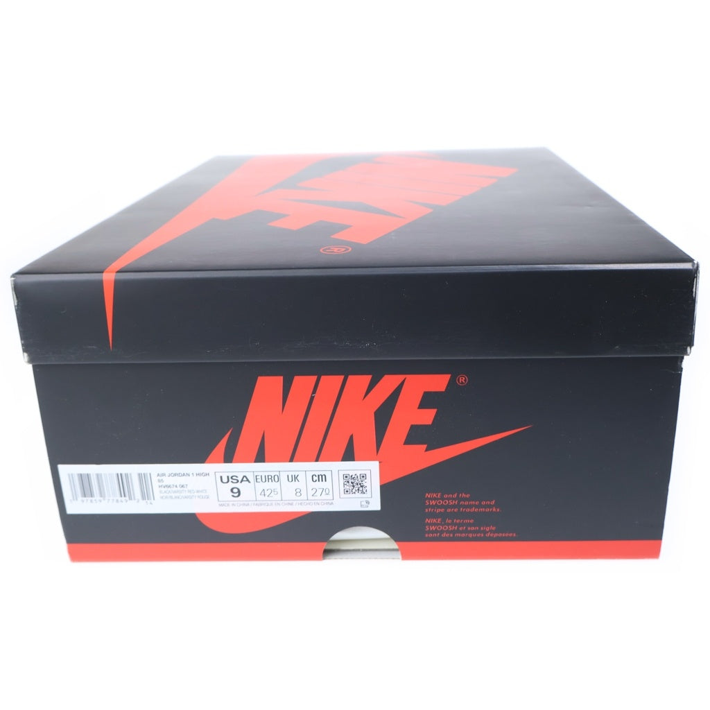 NIKE(ナイキ) AIR JORDAN 1 HIGH 85 BRED エアジョーダン1 85 ブレッド ハイカットスニーカー ブラック/レッド US9/27cm HV6674-067
