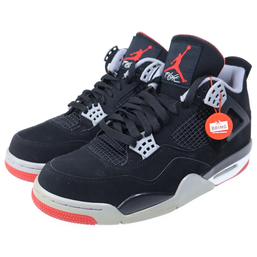 NIKE(ナイキ) AIR JORDAN 4 RETRO BRED エアジョーダン4 レトロ ブレッド ハイカットスニーカー ブラック US10/28cm 308497-060