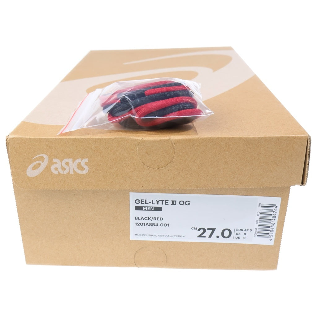 ASICS(アシックス) ×RED SPIDER GEL-LYTE III OG レッドスパイダー ゲルライト3 ローカットスニーカー US9/27cm レッド/ブラック 1201A854?001