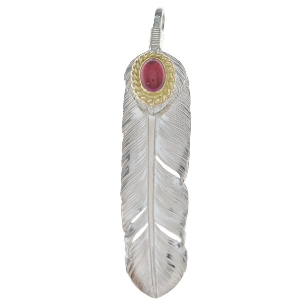 鷲見太郎(ワシミタロウ) M FLIGHT FEATHER 02 M FLIGHT HEART FEATHER 02 RUBY 6×8 K18 CUP ルビー 左向き ペンダントトップ Taw4241FM011AFM