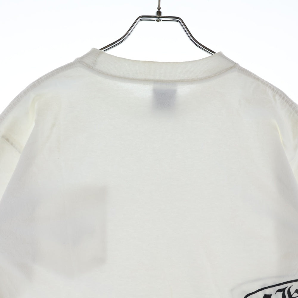 クロムハーツ 白 ポケットTシャツ 半袖 レディース　ポケット付き CHROME HEARTS（クロムハーツ） Neon Bar Logo ネオンバー ロゴ バック