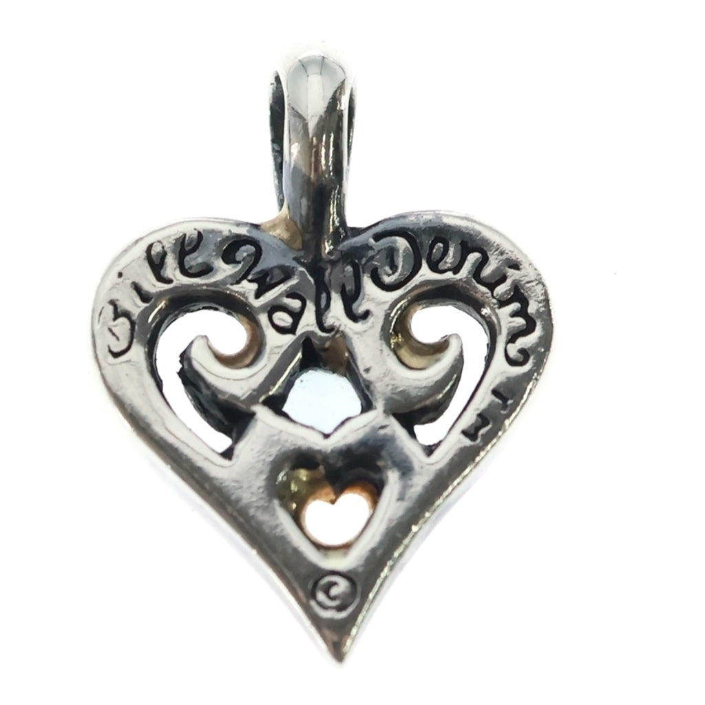 Bill Wall Leather/BWL(ビルウォールレザー) TRIBAL HEART トライバルハート アクアマリンストーン ペンダントトップ シルバー