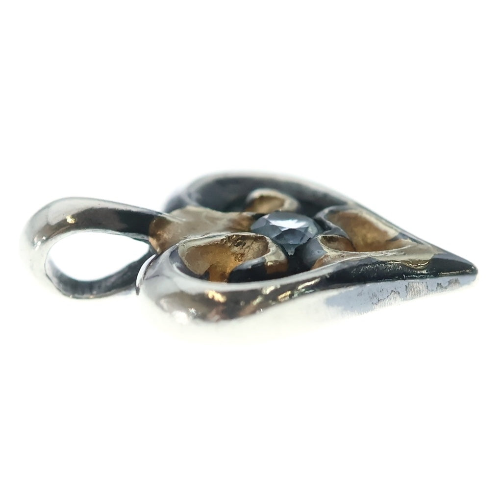 Bill Wall Leather/BWL(ビルウォールレザー) TRIBAL HEART トライバルハート アクアマリンストーン ペンダントトップ シルバー