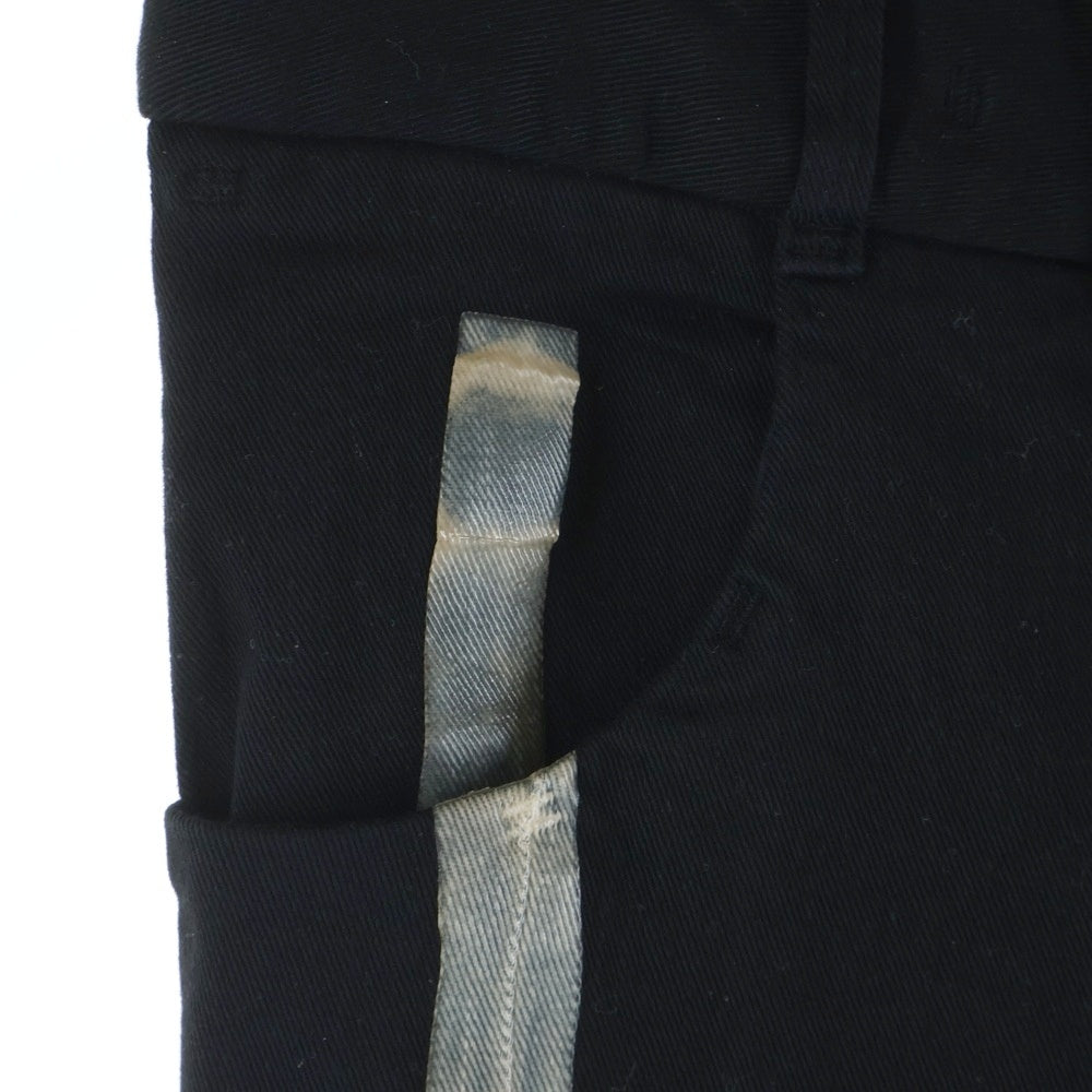 BORIS BIDJAN SABERI(ボリスビジャンサベリ) 22SS TIGHT FIT PANTS/OBJECT DYED & SEAM TAPED P13.TF F1939 止水テープ ボタンフライ デニム スキニーパンツ ブラック