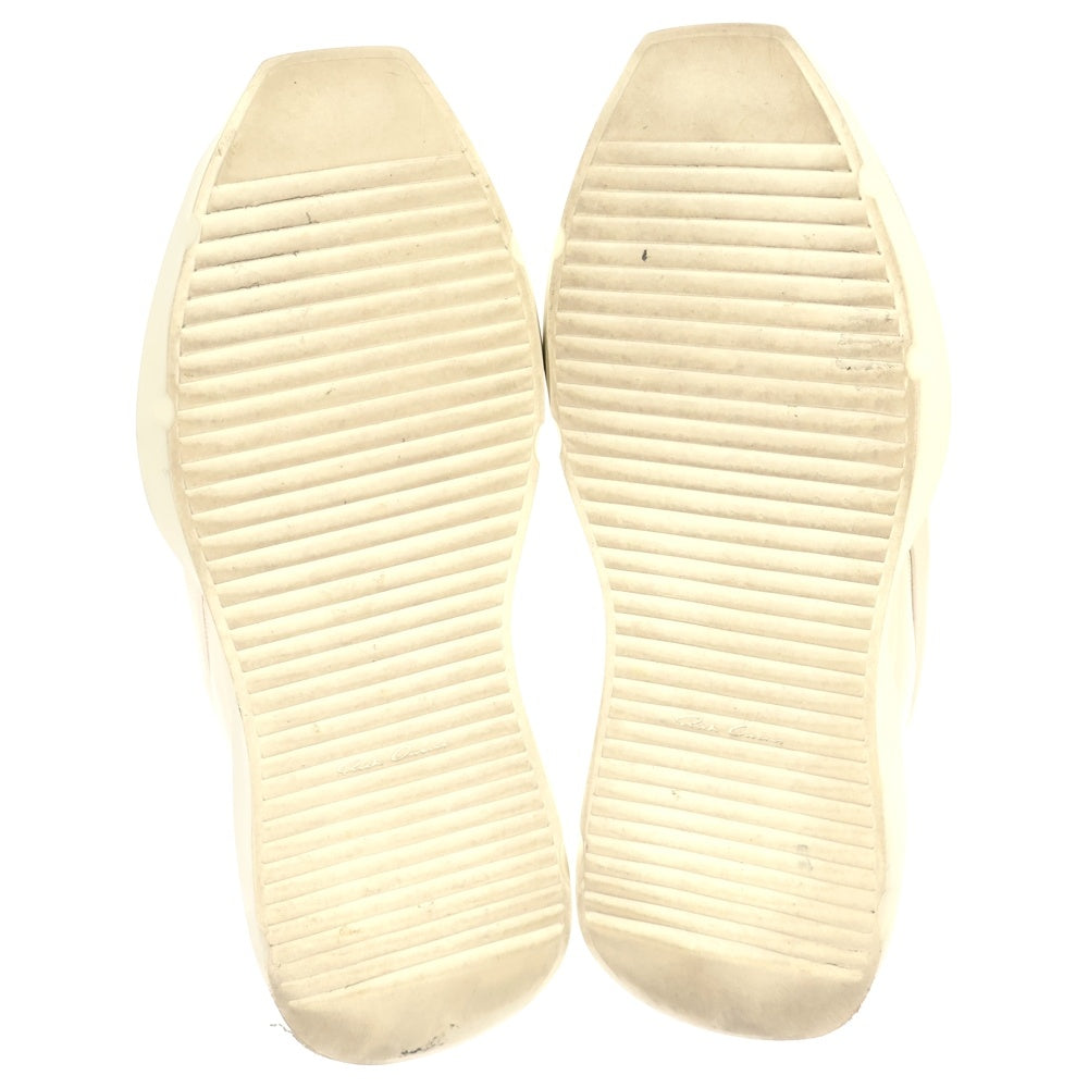 Rick Owens(リックオウエンス) GETH RUNNER ゲスランナー ハイトップ レザー ハイカットスニーカー ホワイト RU02D6814
