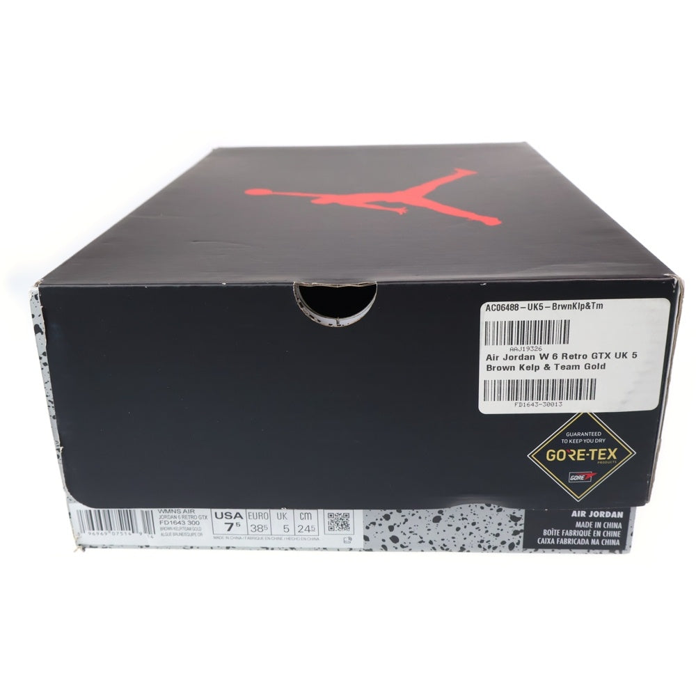 NIKE(ナイキ) WMNS AIR JORDAN 6 RETRO GORE-TEX BROWN KELP エア ジョーダン 6 レトロ ゴアテックス ケルプ ブラウン ハイカットスニーカー レディース FD1643-300