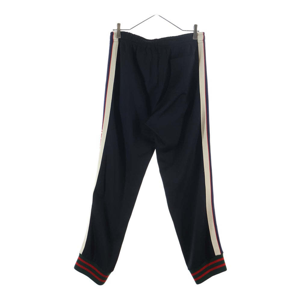 GUCCI(グッチ) サイドライン ウエストゴム ドローコード テクニカルジャージ トラックパンツ ブラック 474635 X5T39