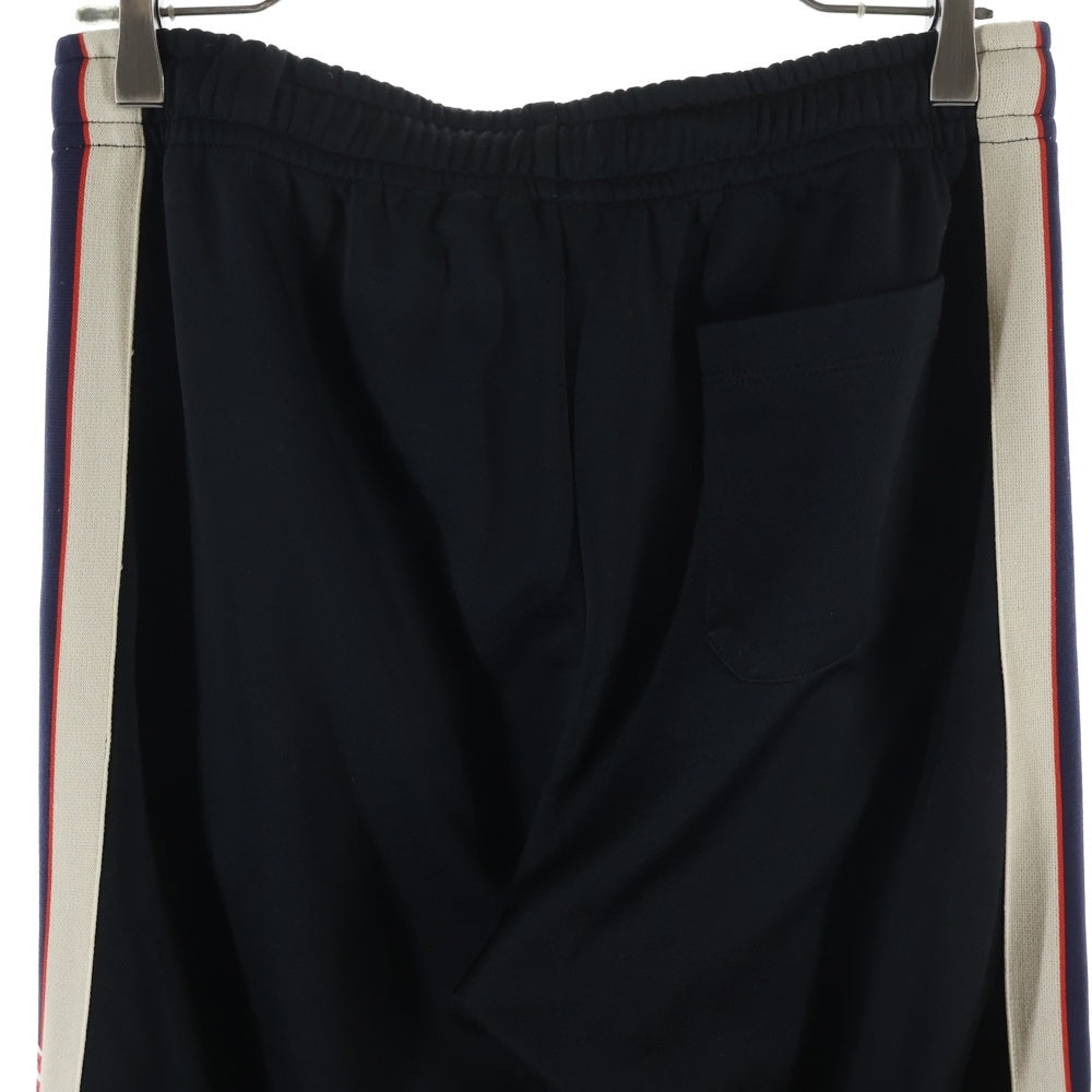 GUCCI(グッチ) サイドライン ウエストゴム ドローコード テクニカルジャージ トラックパンツ ブラック 474635 X5T39