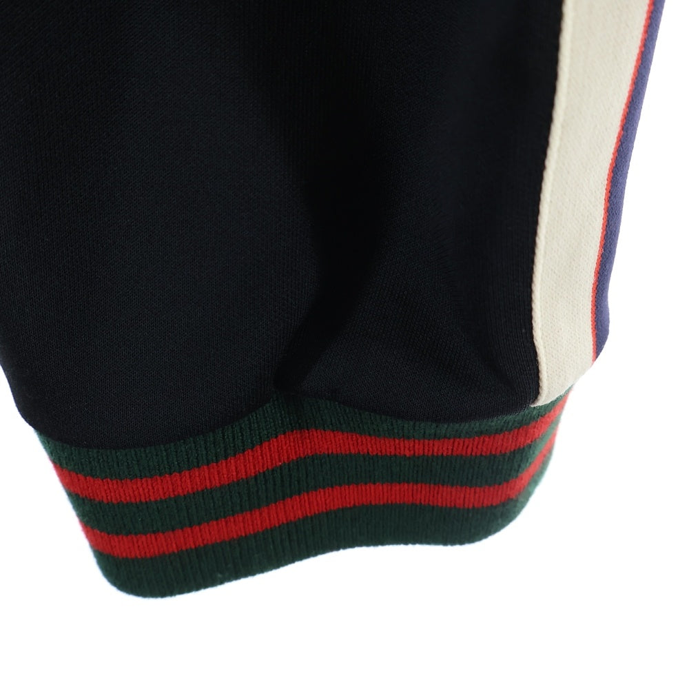 GUCCI(グッチ) サイドライン ウエストゴム ドローコード テクニカルジャージ トラックパンツ ブラック 474635 X5T39