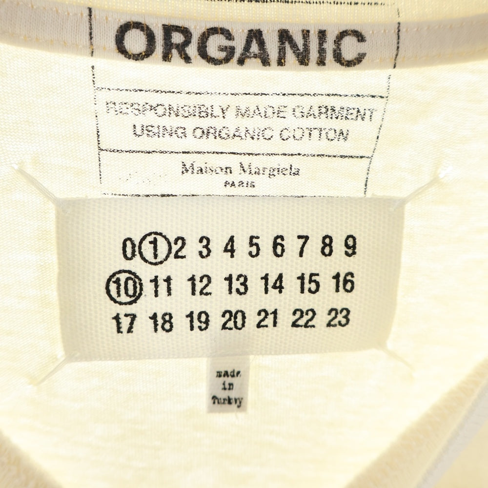 Maison Margiela(メゾンマルジェラ) 23SS 4つタグ オーガニックコットン クルーネック半袖Tシャツカットソー アイボリー S50GC0687 S23973