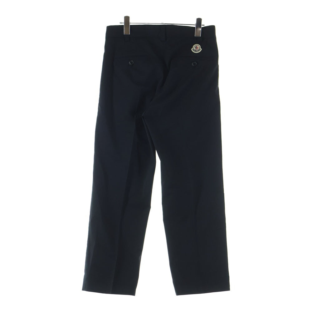 MONCLER(モンクレール) 24SS PANTALONE SPORTIVO パンタローネ スポルティーボ 2タック ボタンフライ ウール ポリエステル スラックスパンツ ブラック J109P2A00005 57695