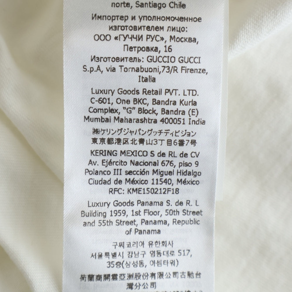 GUCCI(グッチ) FIRENZE 1921 PRINT TEE フィレンツェ プリントデザイン クルーネック半袖Tシャツカットソー ホワイト 616036 XJD7T