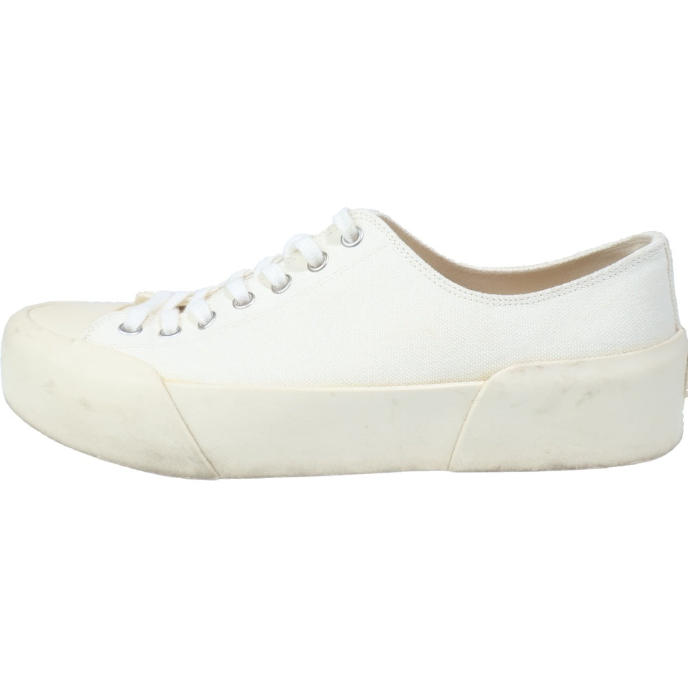 JIL SANDER(ジルサンダー) LOW TOP CANVAS SNEAKERS レースアップ ローカットキャンバススニーカー ホワイト JI35545B