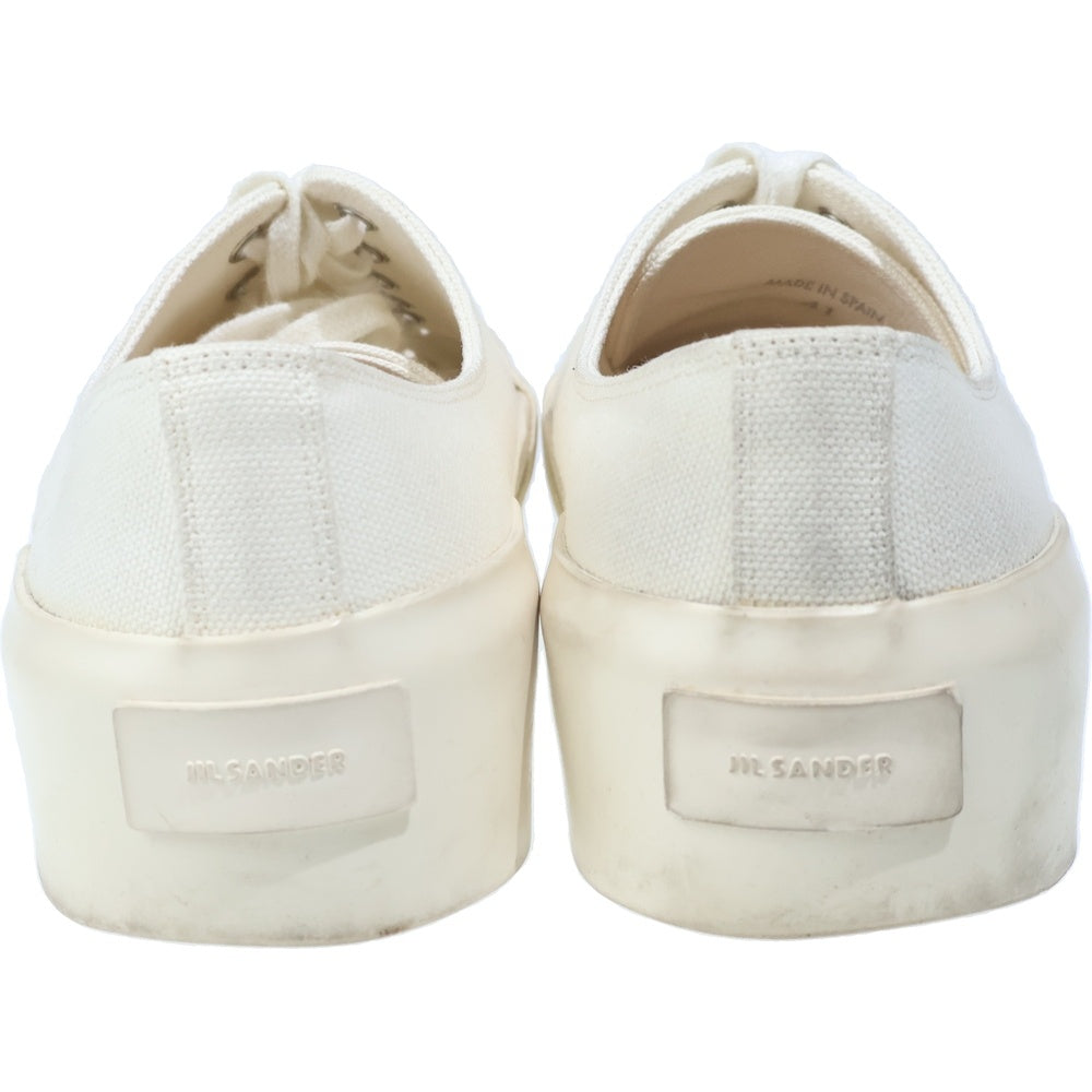 JIL SANDER(ジルサンダー) LOW TOP CANVAS SNEAKERS レースアップ ローカットキャンバススニーカー ホワイト JI35545B