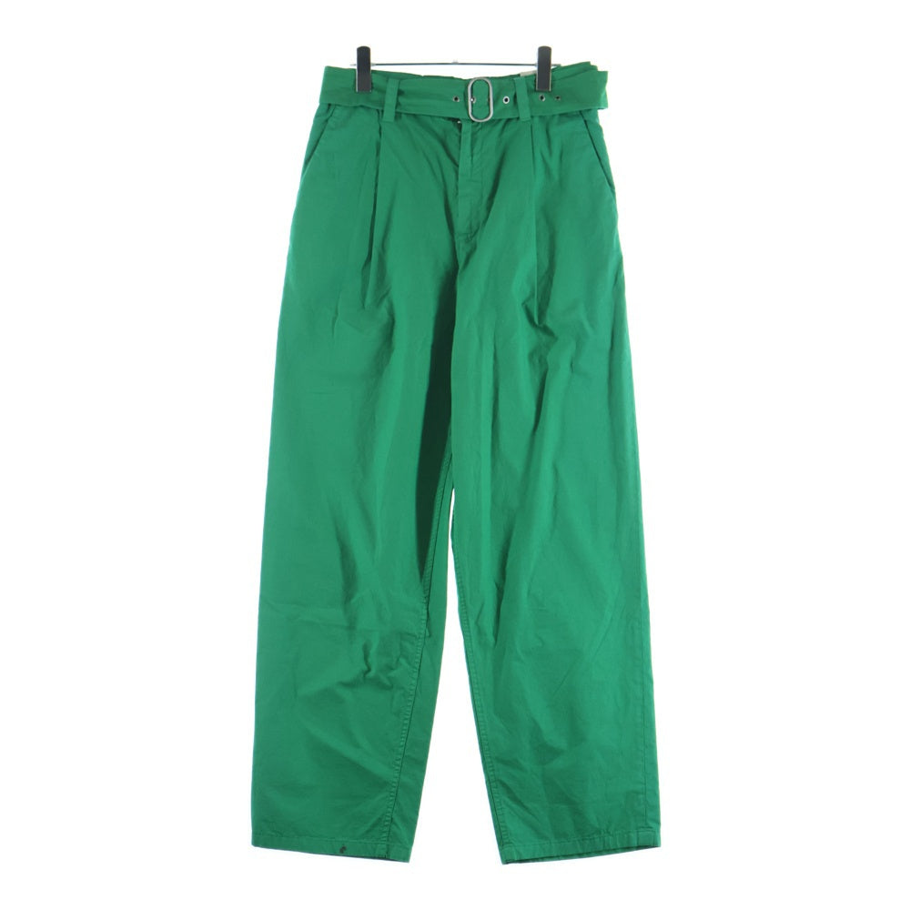 JIL SANDER +(ジルサンダープラス) Easy Pants ベルト付き ワイドイージーパンツ グリーン JPUU311005MU243100A21
