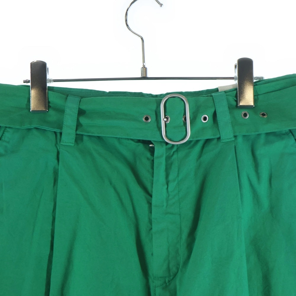 JIL SANDER +(ジルサンダープラス) Easy Pants ベルト付き ワイドイージーパンツ グリーン JPUU311005MU243100A21