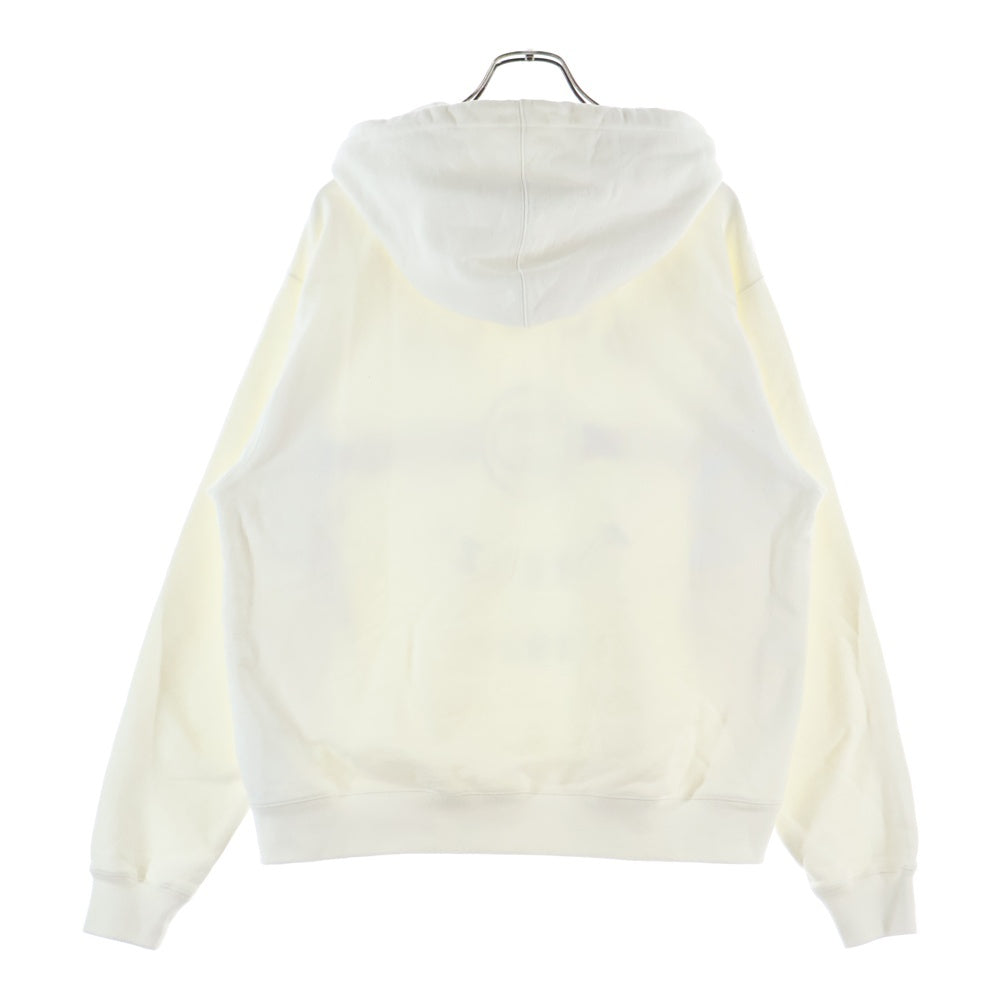 GUCCI(グッチ) 24AW FIRENZE 1921 HOODED SWEAT SHIRT フリンジ ロゴプリント プルオーバースウェットパーカー フーディー ホワイト 646953 XJD70