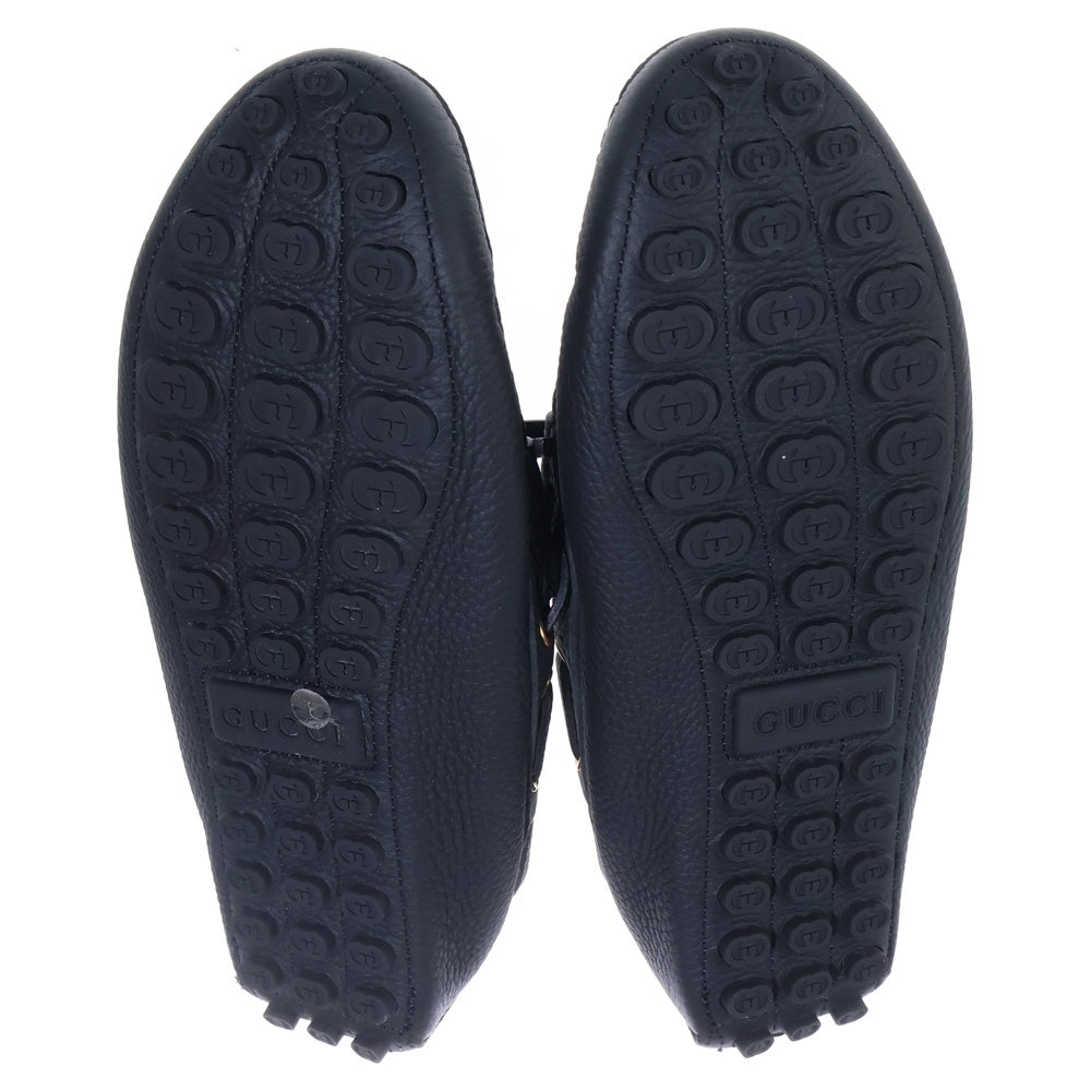 GUCCI(グッチ) DRIVER LOAFERS ドライバー インターロッキングG モカシン ローファー ブラック 780143