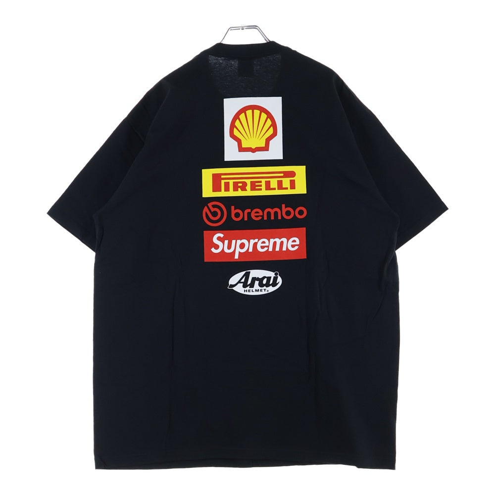 SUPREME(シュプリーム) 24SS ×Ducati Logos Tee ドゥカティ 両面ロゴプリント クルーネック Tシャツ 半袖カットソー ブラック