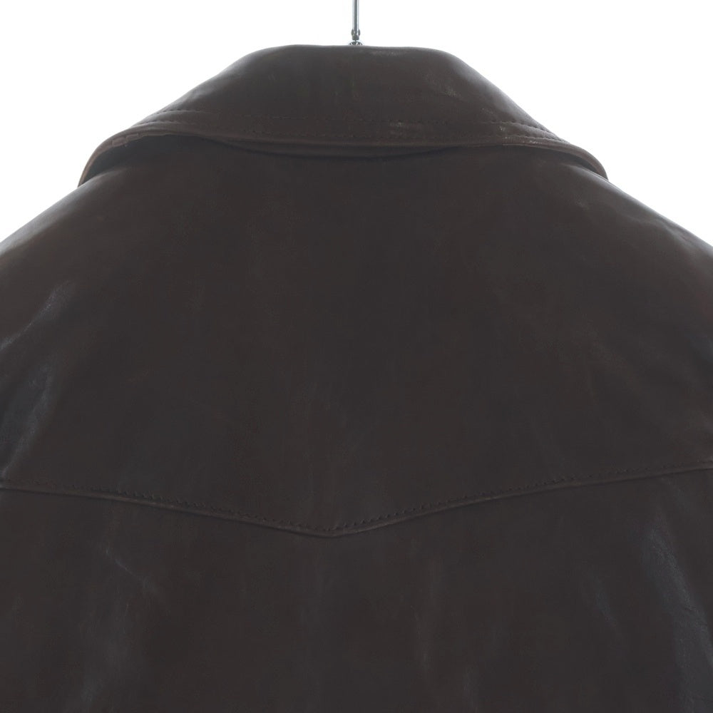 Lewis Leathers(ルイスレザー) 391L LADIES LIGHTNING SHEEP SKIN ライトニング シープスキン ダブルライダースジャケット ブラウン レディース