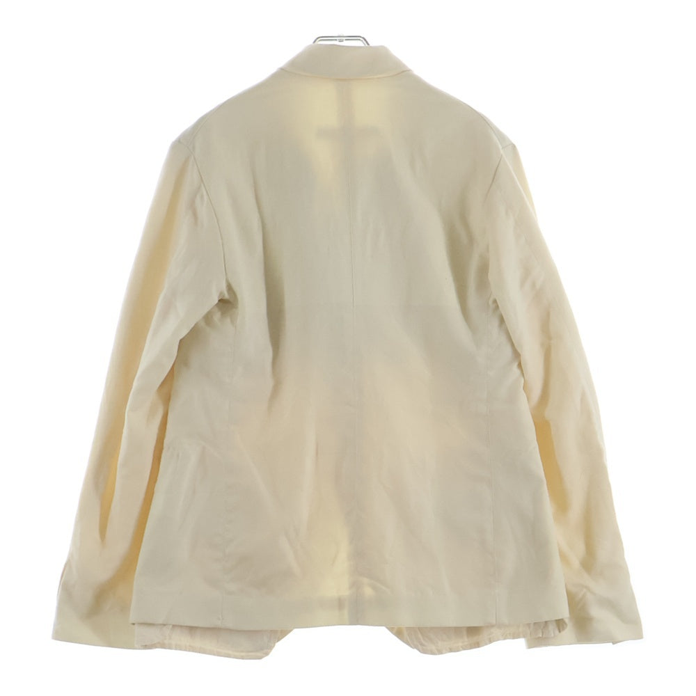 Paul Harnden(ポールハーデン) Mens Blazer ウール ピークドラペル スタンドカラー ノーベント 4B テーラードジャケット ブレザー アイボリー