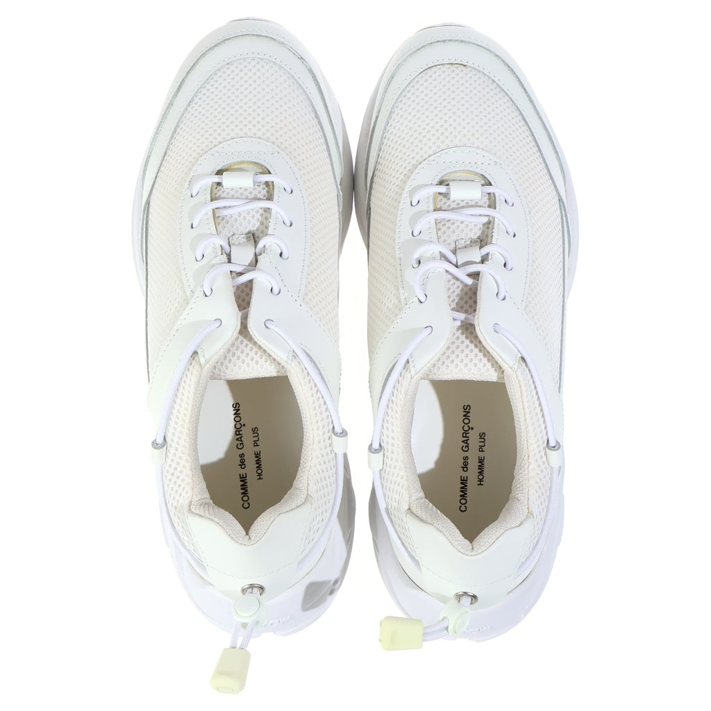 COMME des GARCONS HOMME PLUS(コムデギャルソンオムプリュス) CROSS TRAINER VIBRAMソール クロストレーナー メッシュローカットスニーカー ホワイト US7/25cm