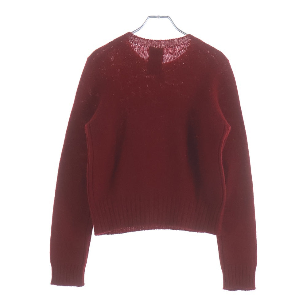 CHANEL(シャネル) フラワーブローチ ウール サイドライン クルーネックニット セーター レディース レッド P77494K11190