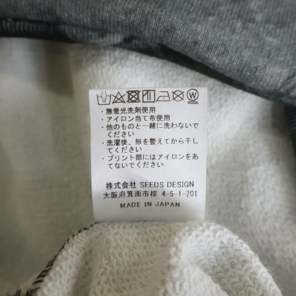 TALKING ABOUT THE ABSTRACTION(トーキング アバウト ザ アブストラクション) CHALES PHOTO PARKA A フォトプリント オーバーサイズ スウェット プルオーバーパーカー ブラック SS-PPK-001A