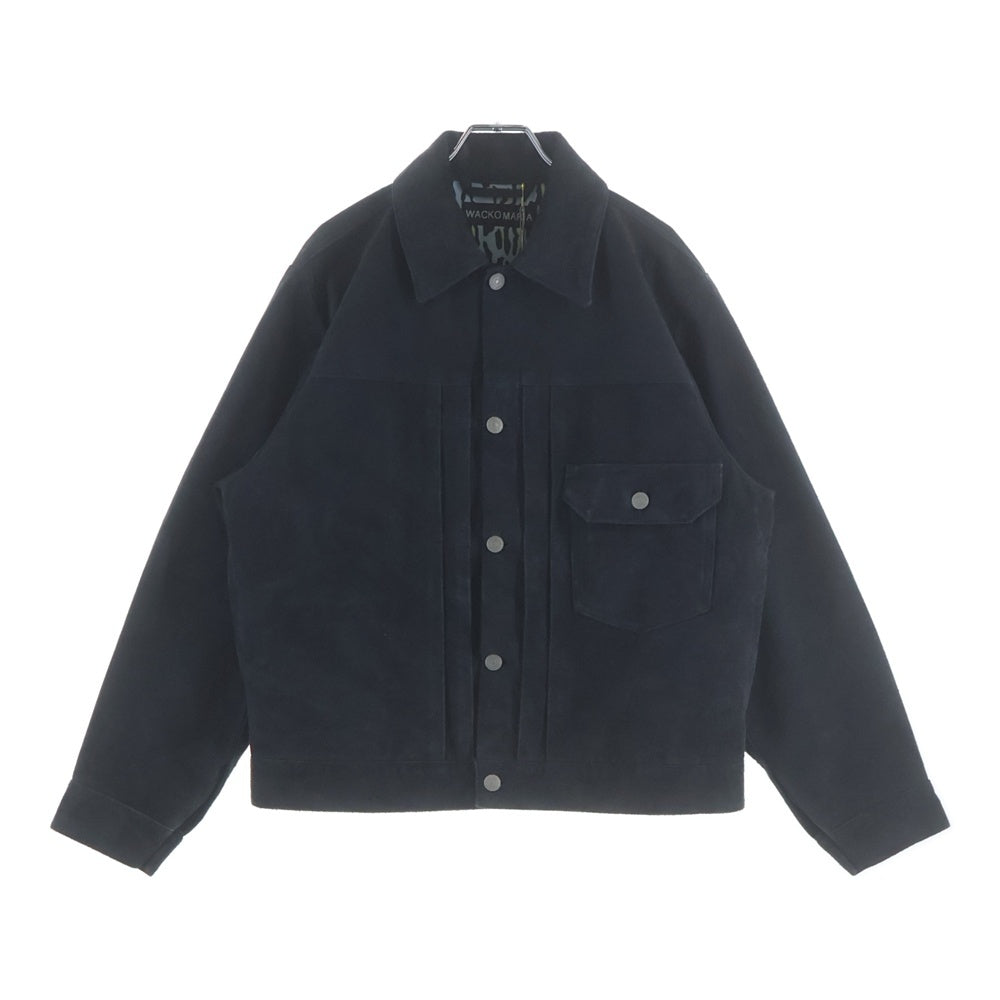 WACKO MARIA(ワコマリア) 26SS J.B. Voice EXCLUSIVE / SUEDE LEATHER TRUCKER JACKET スウェードレザー トラッカージャケット ダークブルー 26SS-WMO-BL04