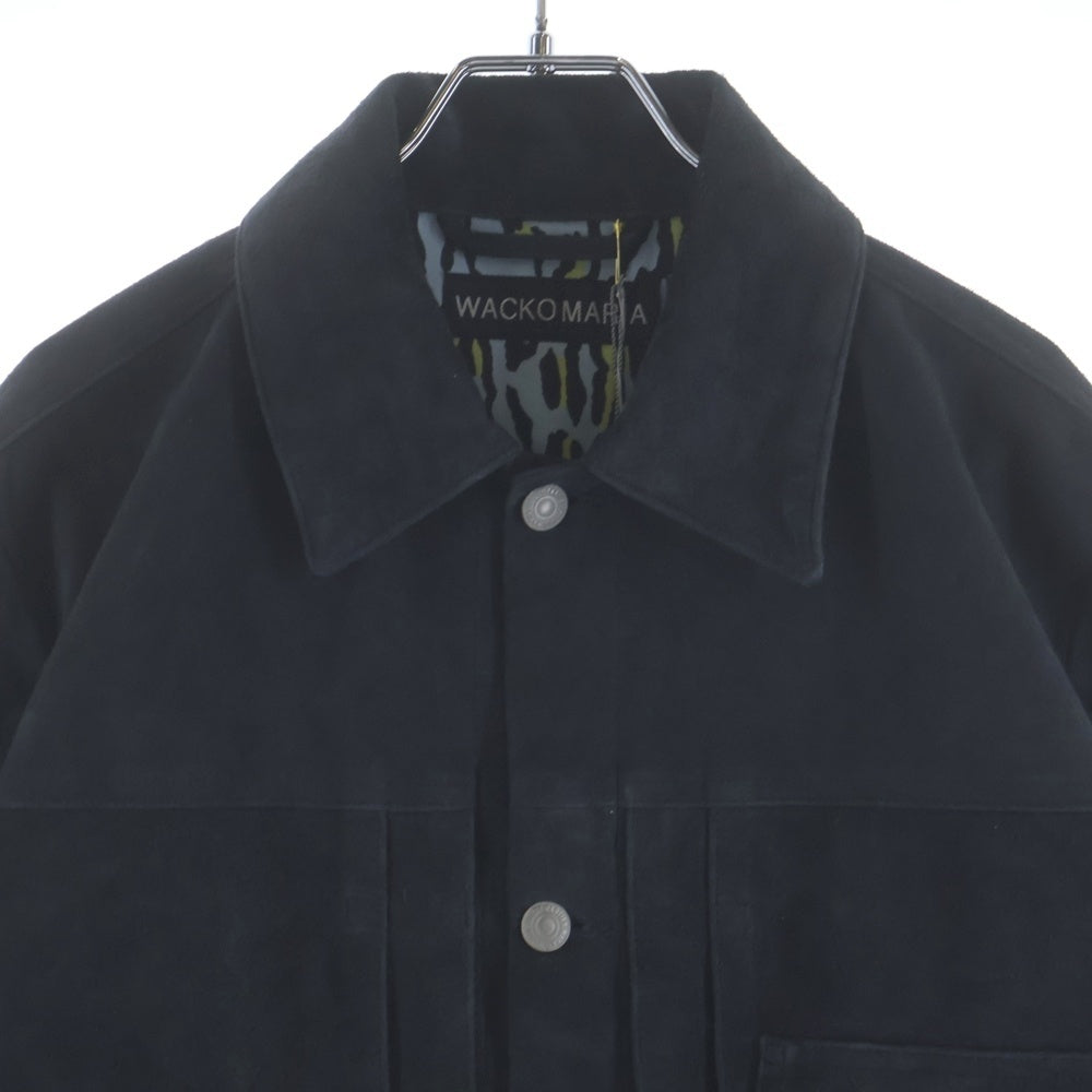 WACKO MARIA(ワコマリア) 26SS J.B. Voice EXCLUSIVE / SUEDE LEATHER TRUCKER JACKET スウェードレザー トラッカージャケット ダークブルー 26SS-WMO-BL04