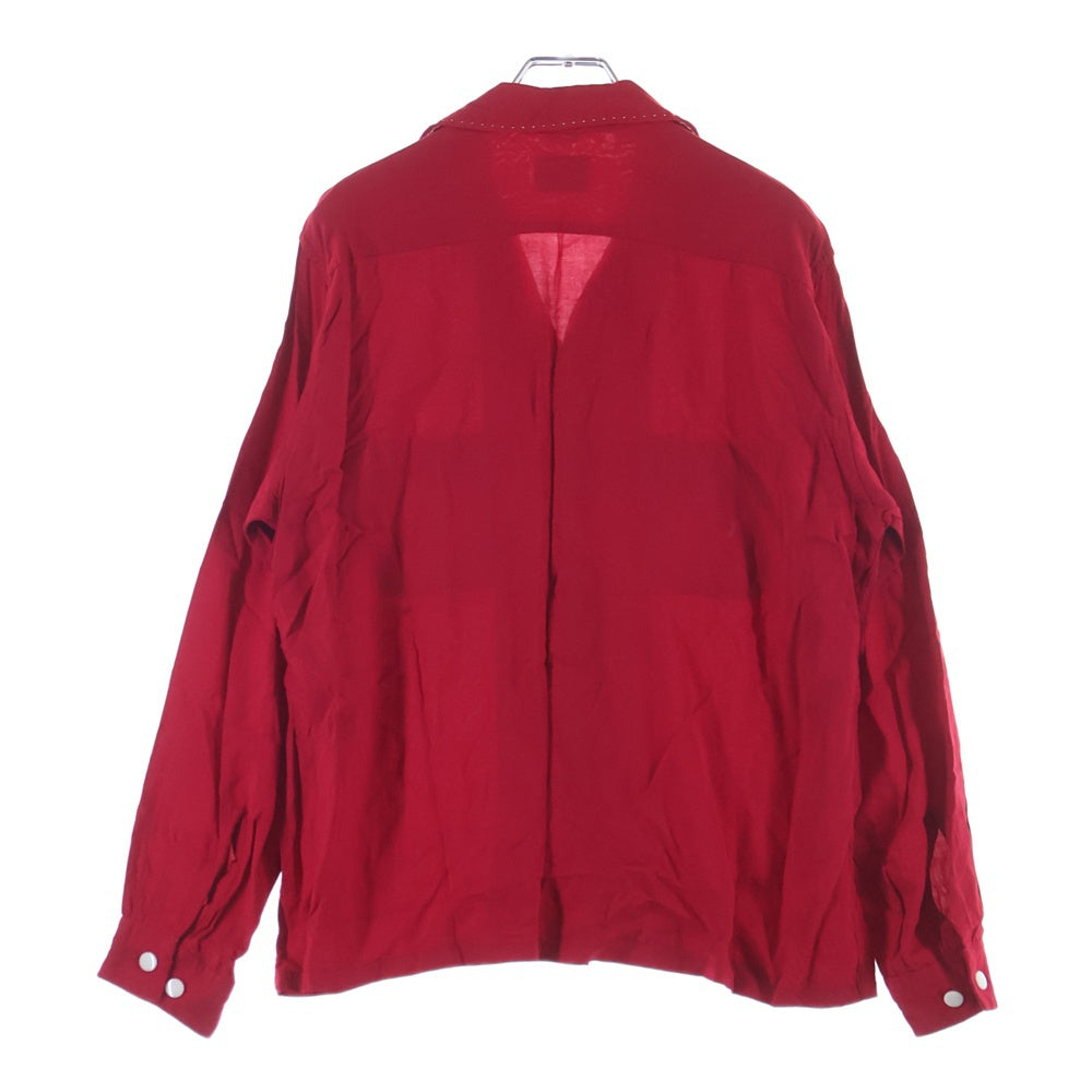 VINTAGE(ヴィンテージ) 50S VINTAGE FLAMINGO SPORTSWEAR フラミンゴスポーツウェア ヴィンテージ レーヨンギャバ 長袖シャツ レッド
