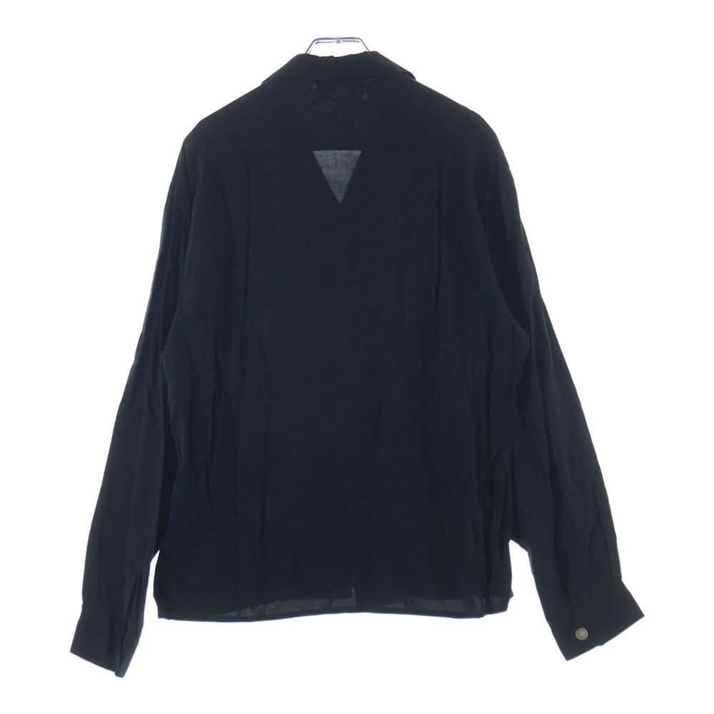 VINTAGE(ヴィンテージ) 推定 70S-80S VINTAGE 黒ピン 長袖 ヴィンテージ ロカビリーシャツ ブラック/ピンク